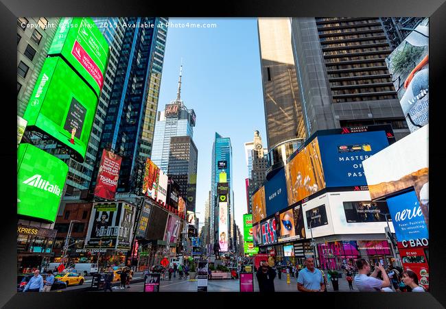 Times Square, Manhattan, New York Framed Print by The Tog