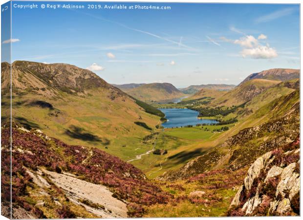 Warnscale Bottom and Buttermere Canvas Print by Reg K Atkinson