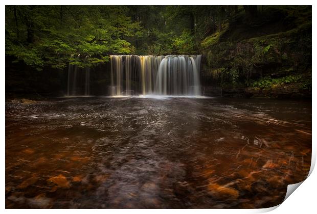 waterfalls of South Wales Print by Leighton Collins