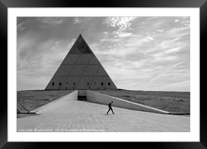Palace of Peace and Reconciliation in Astana Framed Mounted Print by Lensw0rld 