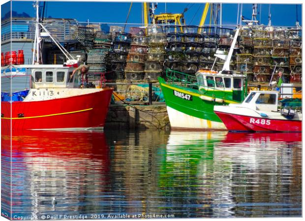     The Colours of brixham 2                       Canvas Print by Paul F Prestidge