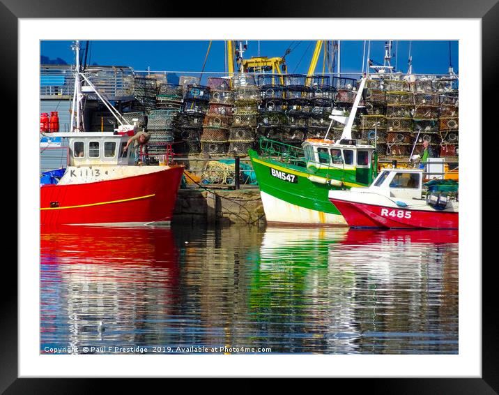     The Colours of brixham 2                       Framed Mounted Print by Paul F Prestidge