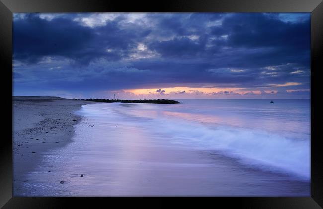 Gentle Sunday Morning's at Holland on Sea Framed Print by Rob Woolf