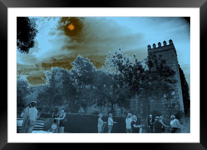 The wall of the Alcazar in Seville Framed Mounted Print by Jose Manuel Espigares Garc