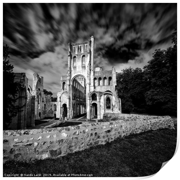 Abbey Jumieges Print by DiFigiano Photography
