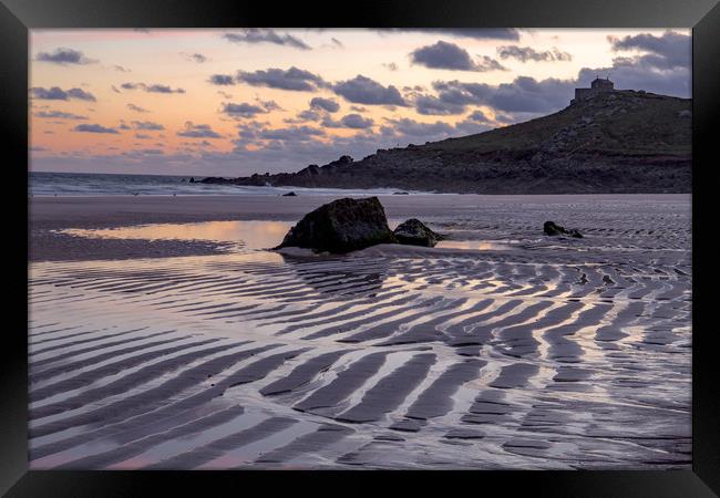 St Ives sunrise Framed Print by Steve Mantell