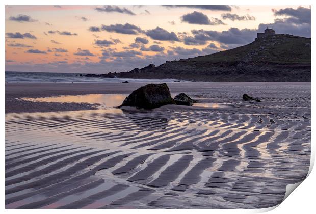 St Ives sunrise Print by Steve Mantell
