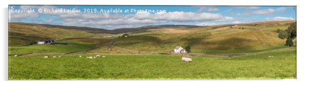 Harwood, Upper Teesdale, Panorama Acrylic by Richard Laidler