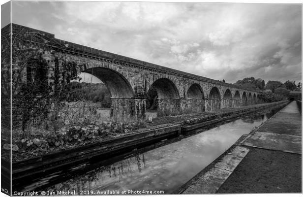 Chirk Aqueduct and Viaduct Canvas Print by Ian Mitchell