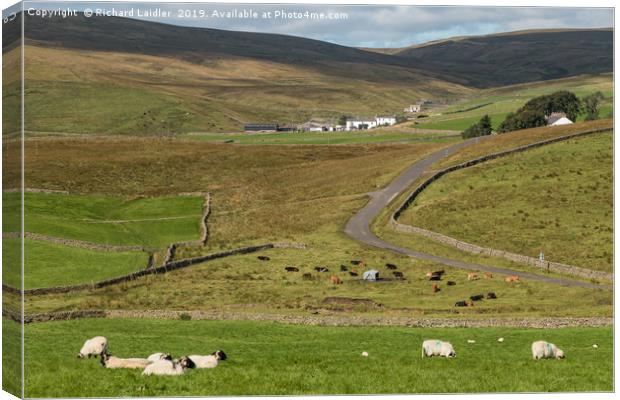 Upper Harwood from Lingy Hill (1) Canvas Print by Richard Laidler