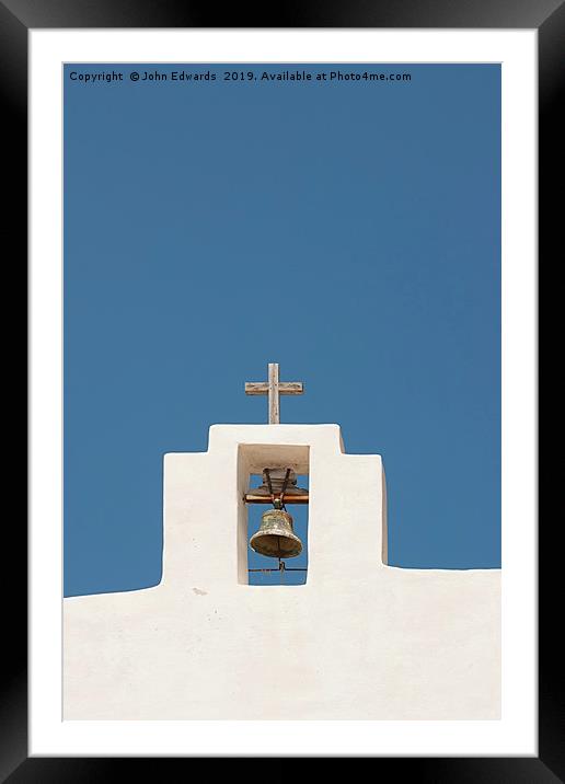 Mission Bell Framed Mounted Print by John Edwards