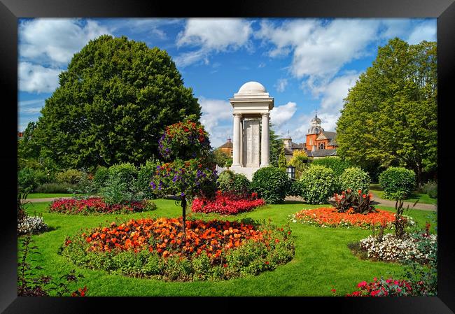 Vivary Park Gardens & Cenotaph                     Framed Print by Darren Galpin