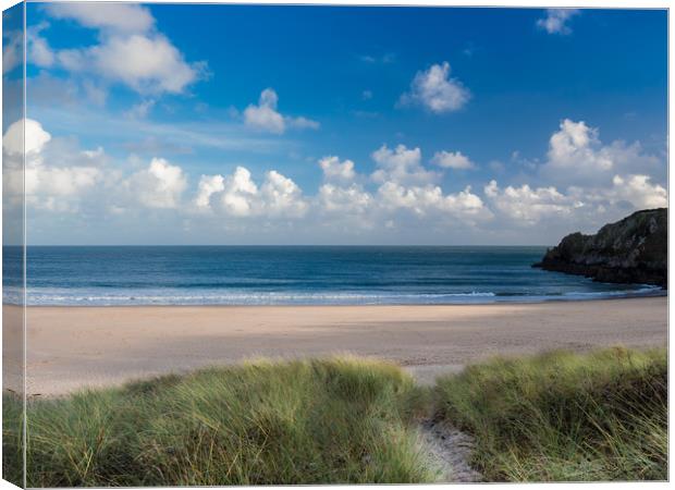 Barafundle Beach, Pembrokeshire, Wales. Canvas Print by Colin Allen