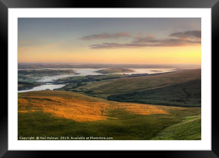 Dragon's Breath at Sunrise, Brecon Beacons  Framed Mounted Print by Neil Holman