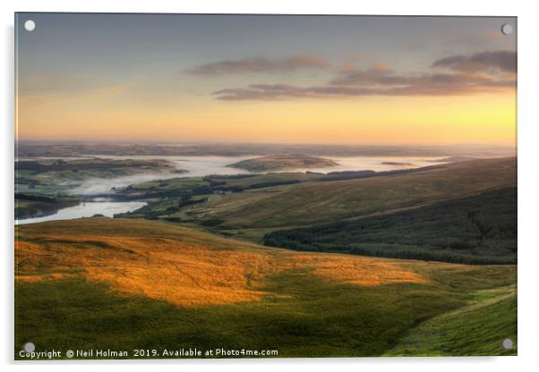 Dragon's Breath at Sunrise, Brecon Beacons  Acrylic by Neil Holman