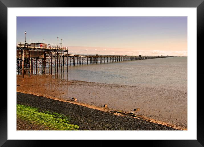 Southend on Sea Pier and Beach Essex Framed Mounted Print by Andy Evans Photos