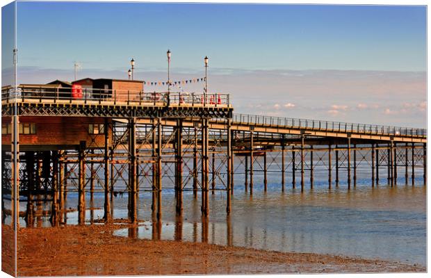 Southend Pier and Beach Essex Canvas Print by Andy Evans Photos