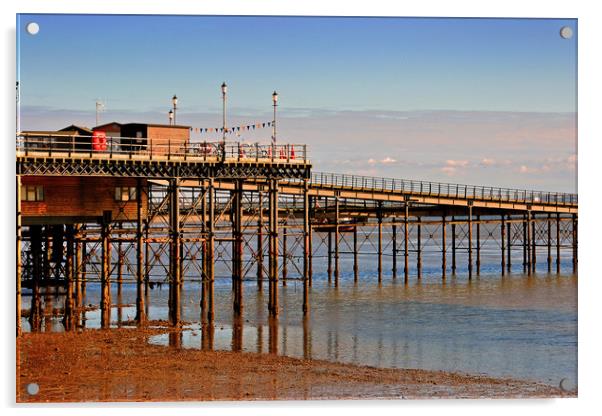 Southend Pier and Beach Essex Acrylic by Andy Evans Photos