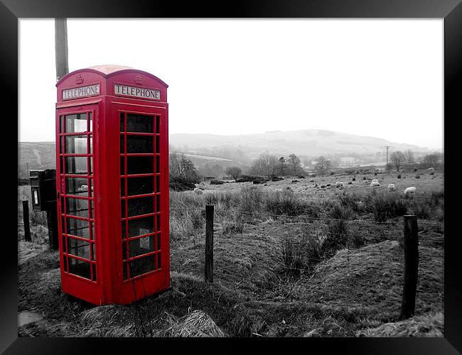 Phone box in Wales Framed Print by Craig Bottomley