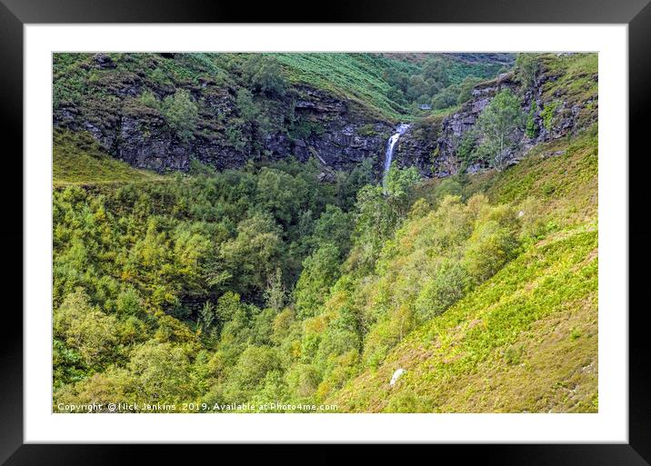 Blaenrhondda Waterfall Rhondda Fawr Wales Framed Mounted Print by Nick Jenkins