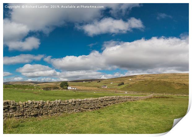 Harwood, Upper Teesdale, from Marshes Gill, VPano Print by Richard Laidler