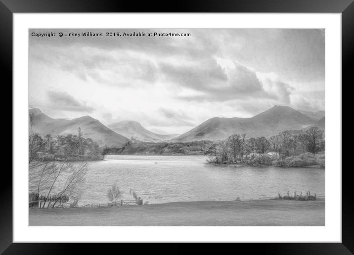 Lake Derwent Cumbria Framed Mounted Print by Linsey Williams
