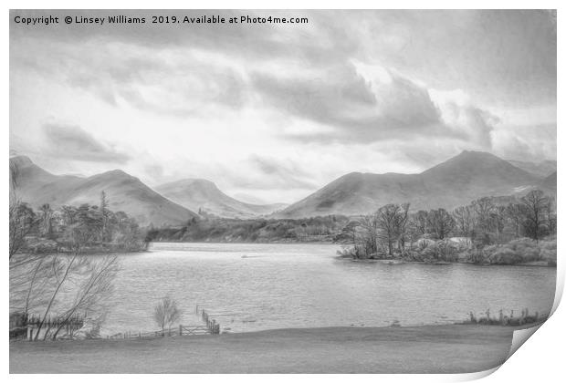 Lake Derwent Cumbria Print by Linsey Williams