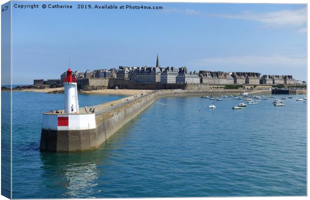 Arriving at St malo in France Canvas Print by Rocklights 