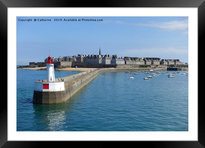 Arriving at St malo in France Framed Mounted Print by Rocklights 