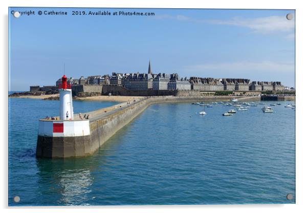 Arriving at St malo in France Acrylic by Rocklights 