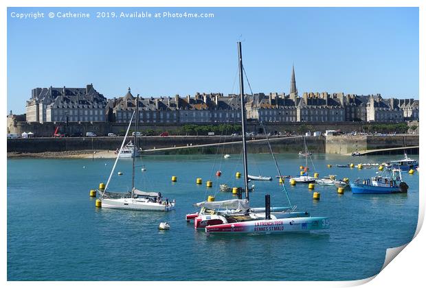 St Malo with lots of boat around Print by Rocklights 