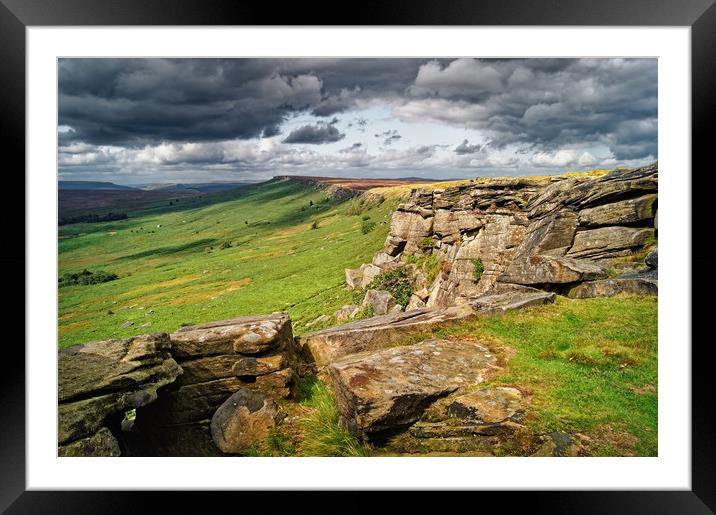 Stanage Edge                      Framed Mounted Print by Darren Galpin