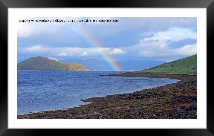       Rainbows end                          Framed Mounted Print by Anthony Kellaway