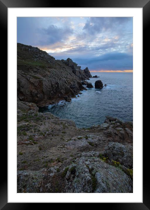 Hella Point Gwennap Head Framed Mounted Print by CHRIS BARNARD