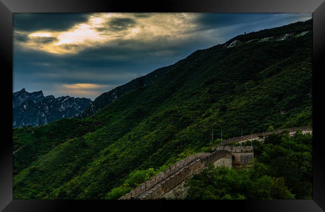 The Great Wall Framed Print by Yankun Yang