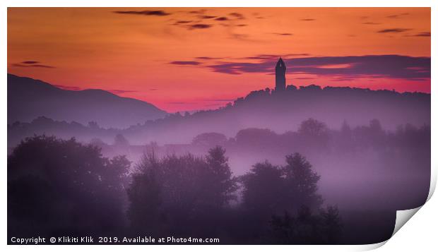 The Wallace Monument Print by Angela H