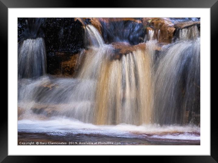 Waterfall (Abstract) Framed Mounted Print by Gary Clarricoates