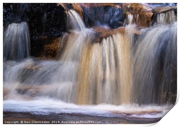 Waterfall (Abstract) Print by Gary Clarricoates
