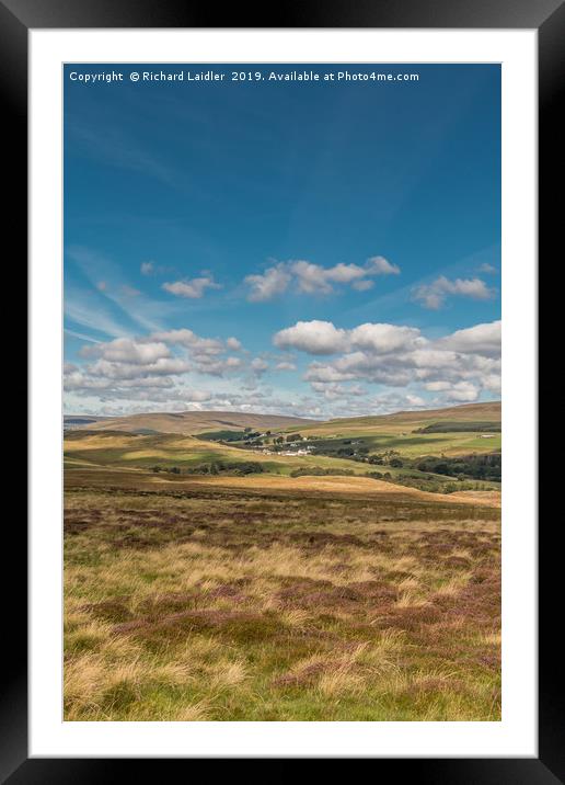 Forest in Teesdale from Holwick Fell 2 Framed Mounted Print by Richard Laidler