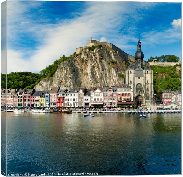 Downtown Dinant Canvas Print by DiFigiano Photography