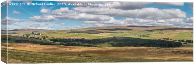 Upper Teesdale Panorama from Holwick Fell Canvas Print by Richard Laidler