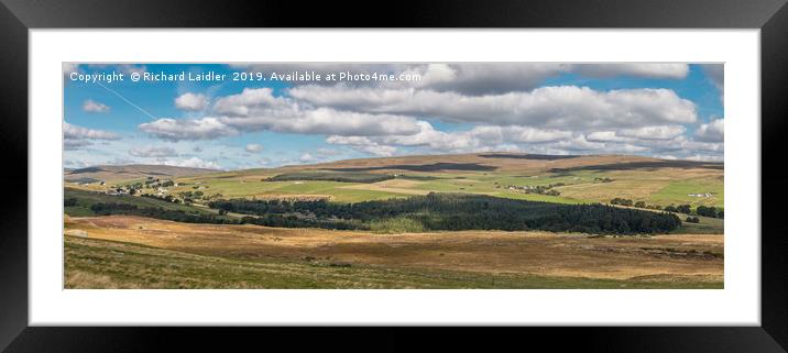 Upper Teesdale Panorama from Holwick Fell Framed Mounted Print by Richard Laidler