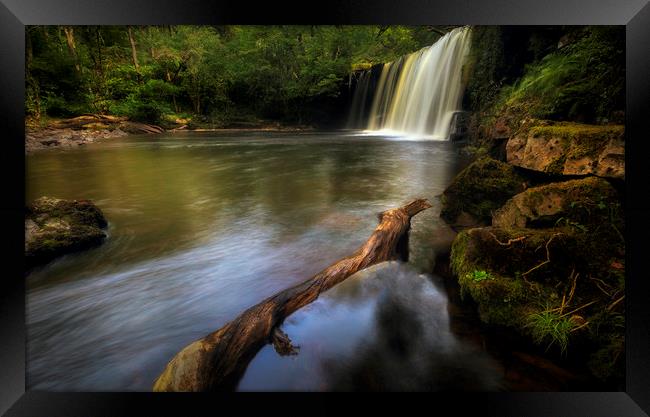 Waterfall Country South Wales Framed Print by Leighton Collins