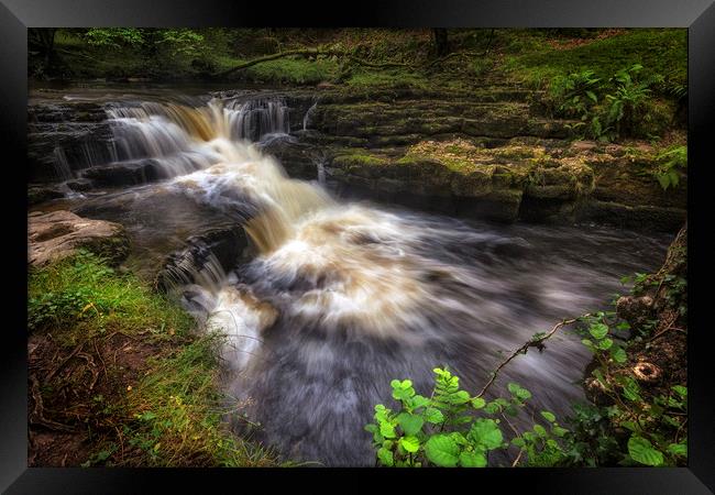 River Neath in Waterfall Country Framed Print by Leighton Collins