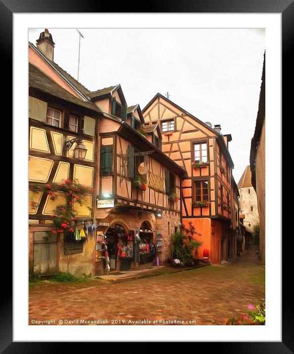 Riquewihr Alsace France Framed Mounted Print by David Mccandlish