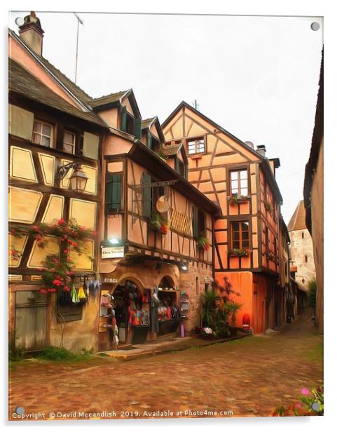 Riquewihr Alsace France Acrylic by David Mccandlish