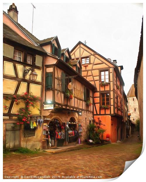 Riquewihr Alsace France Print by David Mccandlish