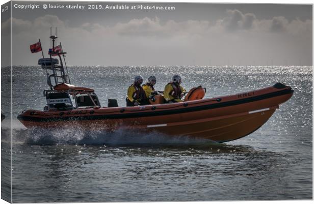 Clacton-on-Sea lifeboat  Canvas Print by louise stanley