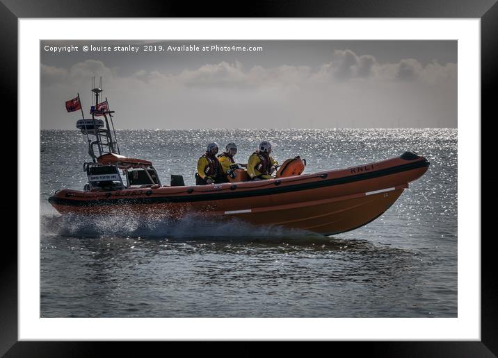 Clacton-on-Sea lifeboat  Framed Mounted Print by louise stanley