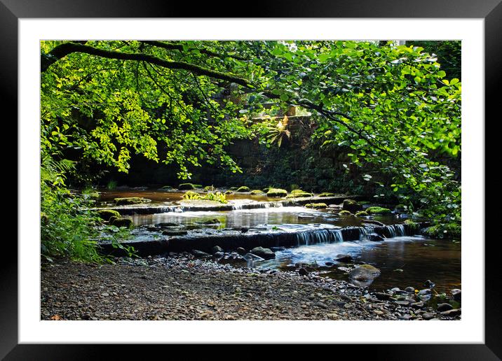 Wycoller Beck downstream Framed Mounted Print by David McCulloch
